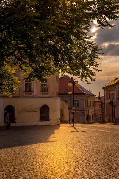 Zabytkowe Domy Placu Centrum Kutnej Hory Czechach Europie Lista Światowego — Zdjęcie stockowe