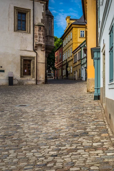 Zabytkowe Domy Ulice Centrum Kutnej Hory Czechach Europie Lista Światowego — Zdjęcie stockowe