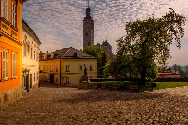 Zabytkowe Domy Kościół Jakuba Centrum Kutnej Góry Czechach Europie Lista — Zdjęcie stockowe
