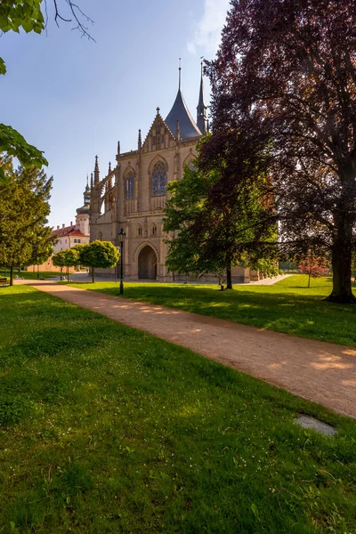 Pittoreska Historiska Centrum Kutna Hora Med Katedralen Barbara Unesco Världsarvslista — Stockfoto