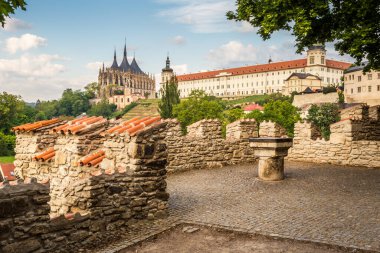 Kutna Hora 'daki St. Barbara Katedrali ve Cizvit Koleji, Çek Cumhuriyeti, Avrupa. UNESCO Dünya Mirası Alanı