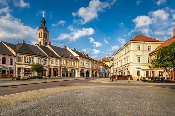 Zabytkowe Domy Placu Centrum Kutnej Hory Czechach Europie Lista Światowego — Zdjęcie stockowe