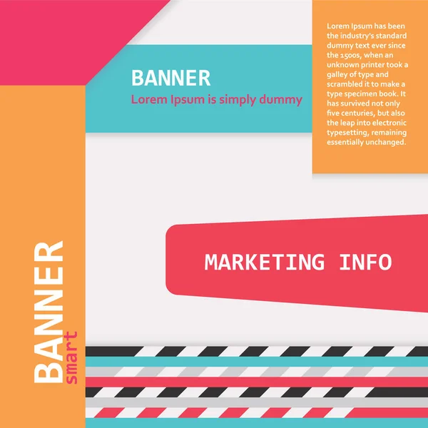 Banner web a colori — Vettoriale Stock