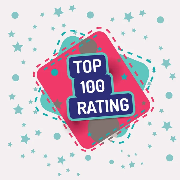 Valutazione Top 100 . — Vettoriale Stock