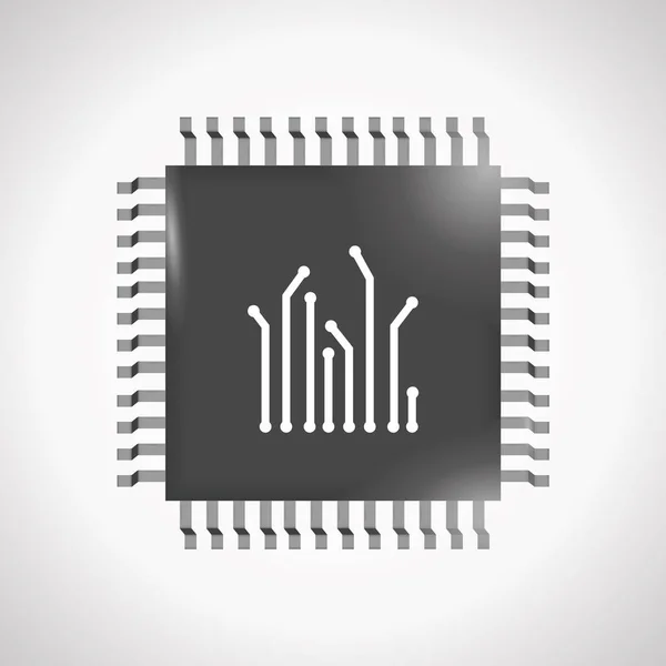 Chip aislado icono mínimo — Vector de stock