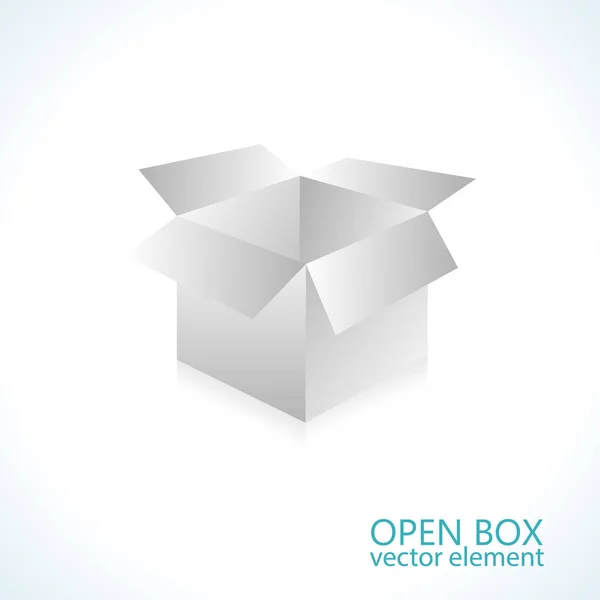 Open box vector element — Stock Vector