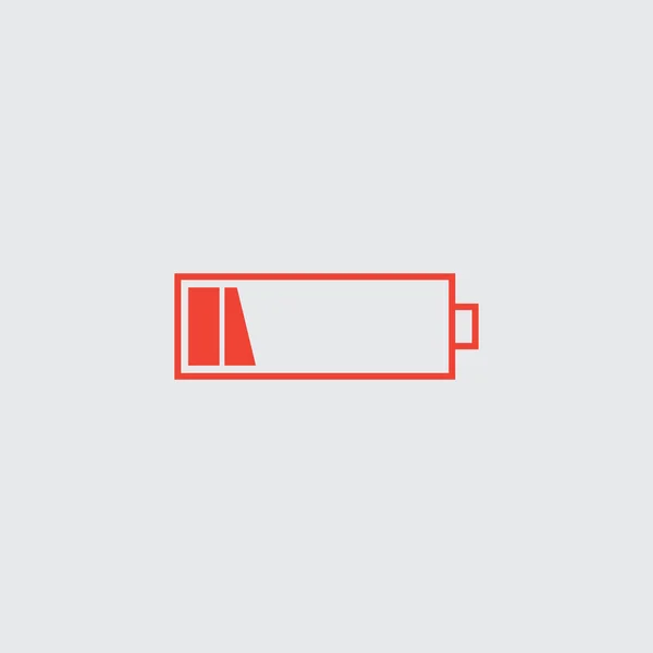 Battery low vector icon. — Stock Vector