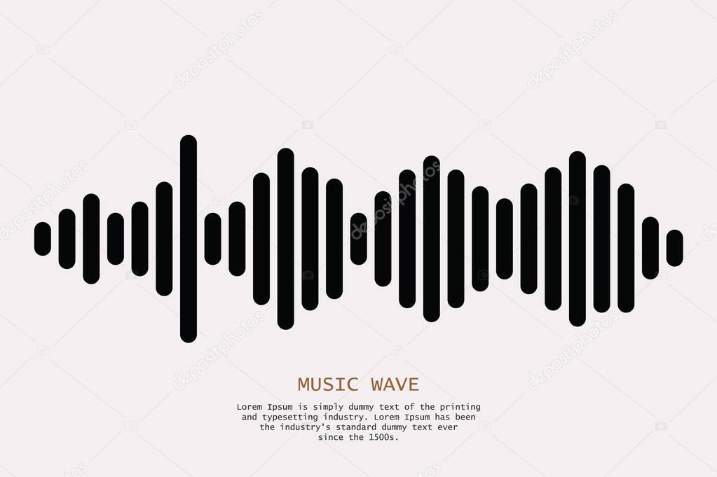 Black sound wave.