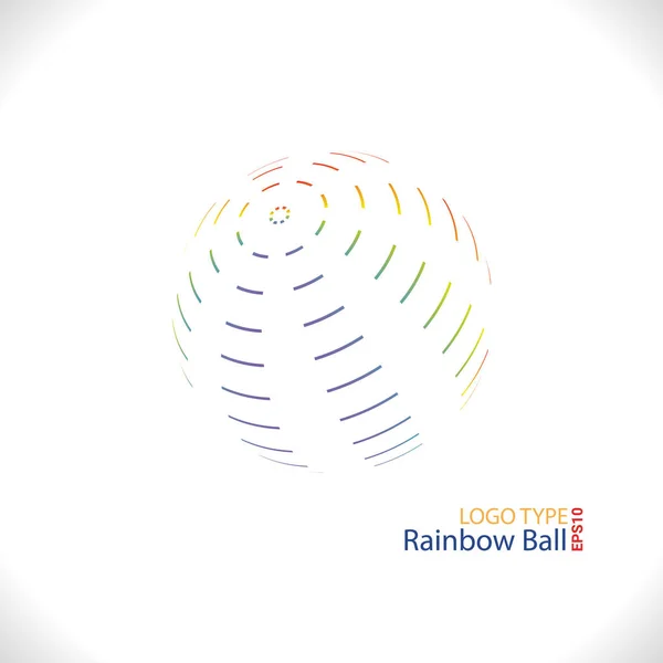 Logo Bola arco iris — Archivo Imágenes Vectoriales