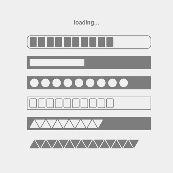 Zestaw pasków progres wektor — Wektor stockowy