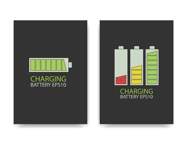 Volledig opgeladen batterij. — Stockvector