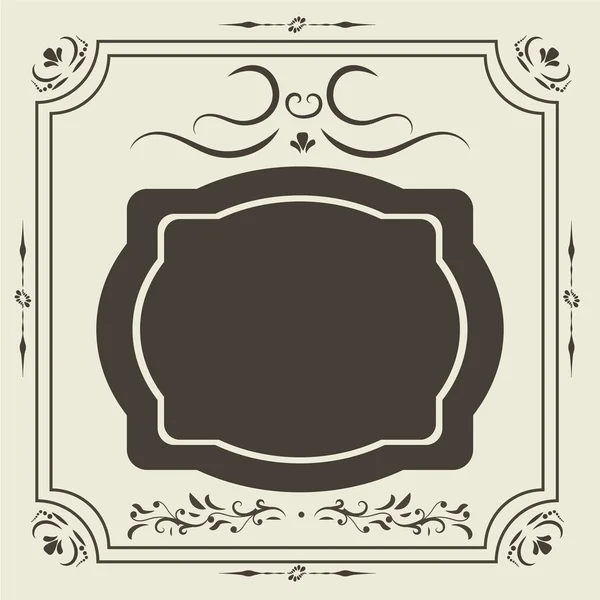 Вікторіанський гранж Каліграфічна рамка Картка Запрошення Елементи — стокове фото
