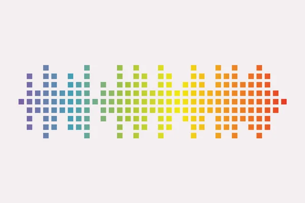 Element equalizera odtwarzacza muzycznego Pixel. Kolorowe logo fali dźwiękowej — Zdjęcie stockowe