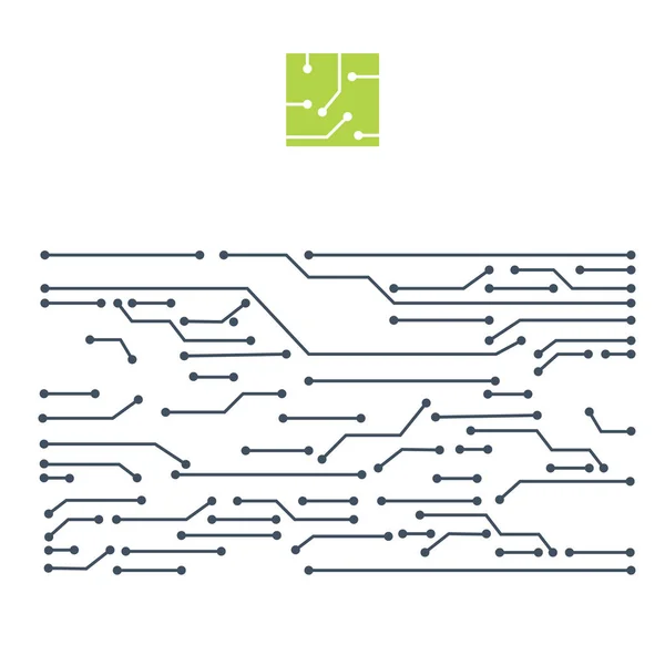 Moderne microchip achtergrond. Computer elektronische elementen. Geïntegreerde computerillustratie — Stockfoto