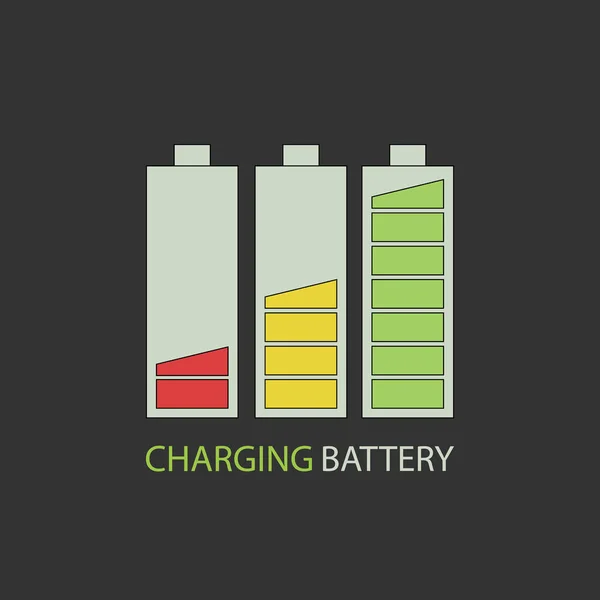 Collection Charging Battery Isolated Symbol Black Set Battery Icons Jpeg — Stock Photo, Image