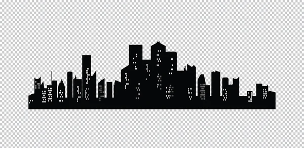 Cities Silhouette Icon Windows Night Town Transparent Background Jpeg Illustration — Stock Photo, Image