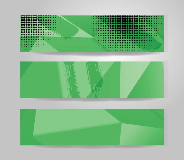 Зелений Набір Банерів Концепція Кольору Абстрактний Геометричний Дизайн Ілюстрація Jpeg — стокове фото