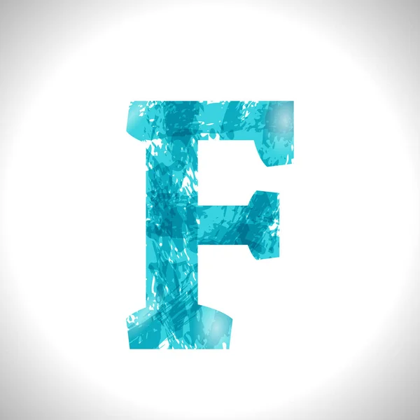Schriftsymbol Grunge Blue Brush Sketch Style — Stockfoto