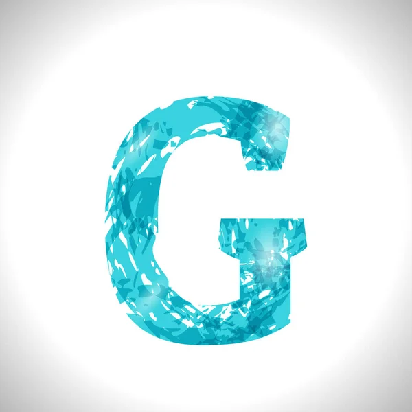 Font Symbol Grunge Blue Brush Sketch Style — Stock Photo, Image