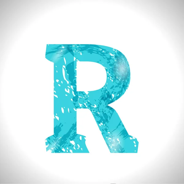 Font Symbol Grunge Blue Brush Sketch 스타일 — 스톡 사진