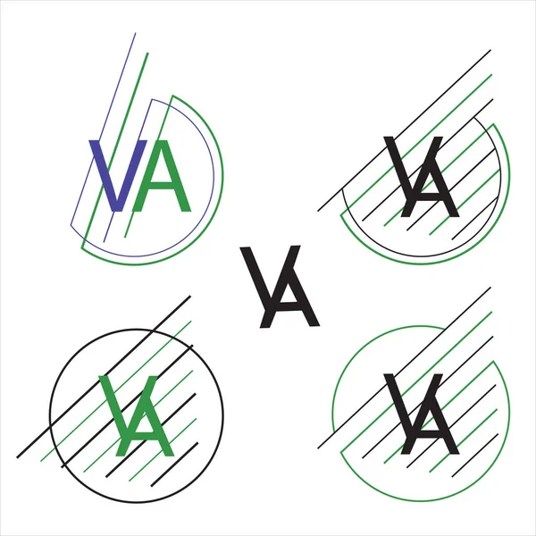 Soubor abstraktních a unikátních abecedních písmen YA, AY, A, Y log.Letter YA element logo design. Vynikající profesionální elegantní trendy úžasné umělecké barevné YA AY iniciály založené. Logo ikony abecedy — Stockový vektor