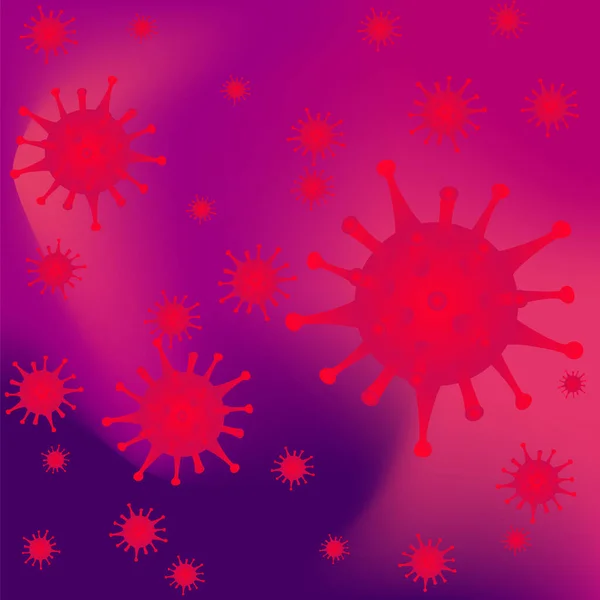 Malattia Coronavirus Infezione Covid Linea Digitale Astratta Sfondo Colorato Con — Vettoriale Stock