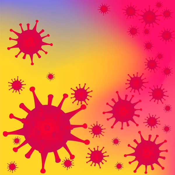 Enfermedad Por Coronavirus Infección Por Covid Influenza Respiratoria Patógena Células — Archivo Imágenes Vectoriales