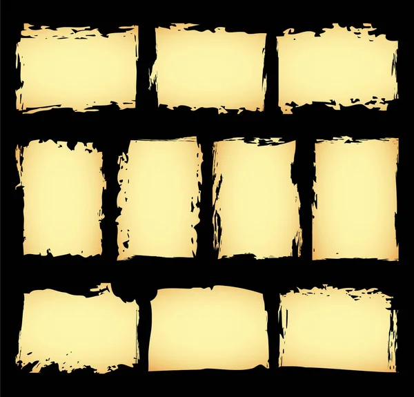 Ізольований Листовий Набір Античного Або Старого Паперового Шаблону Горизонтальний Вертикальний — стокове фото