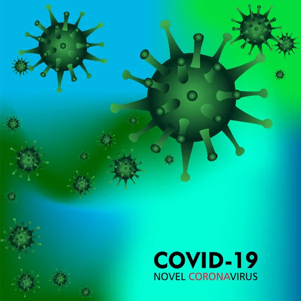 코로나 바이러스 Covid Pathogen Respiratory Influenza Covid Virus Cells 코로나 — 스톡 벡터