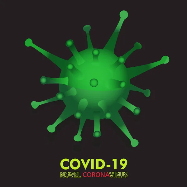 Covid Coronavirus Concept Inscription Typographie Design Logo Pathogen Respiratory Influenza — Image vectorielle