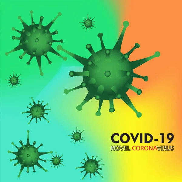 코로나 바이러스 Covid Pathogen Respiratory Influenza Covid Virus Cells 코로나 — 스톡 벡터