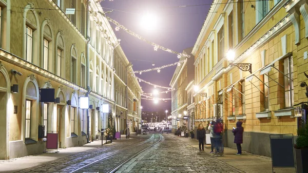Calle Casco Antiguo Helsinki Finlandia — Foto de Stock