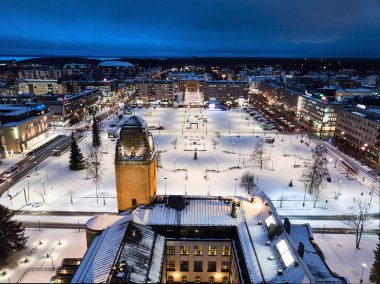 Joensuu şehrinin hava görüntüsü