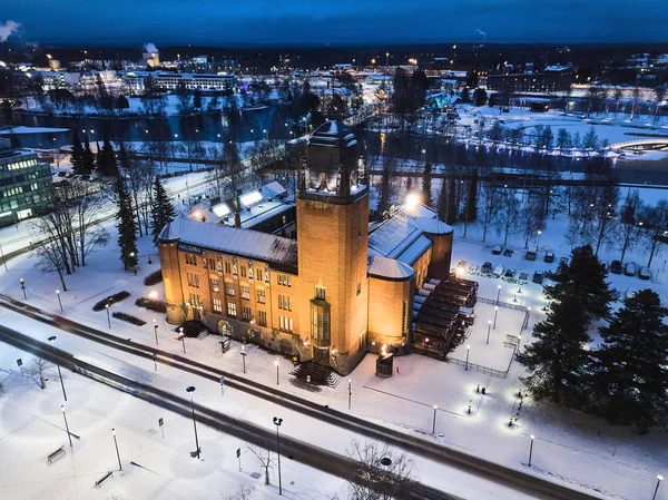 Aerial view of Joensuu City Hall. — Stock Photo, Image