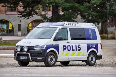 Finlandiya polis arabası.