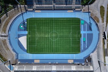 Aerial view of the stadium in Lahti, Finland. 
