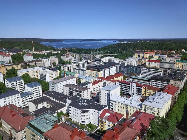 Luchtfoto van de Lahti, Finland. — Stockfoto