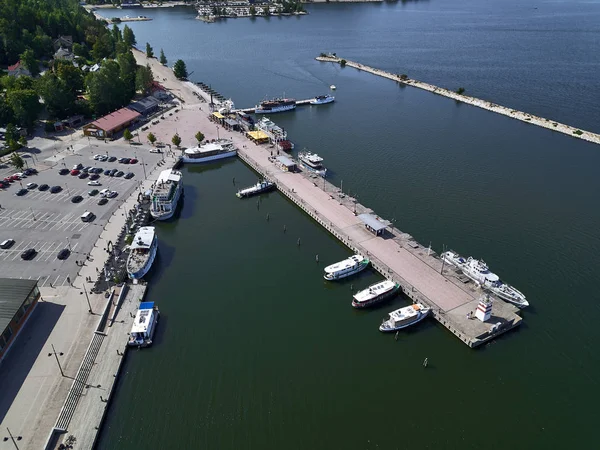 Vista aérea do porto de Vesijarvi em Lahti, Finlândia . — Fotografia de Stock