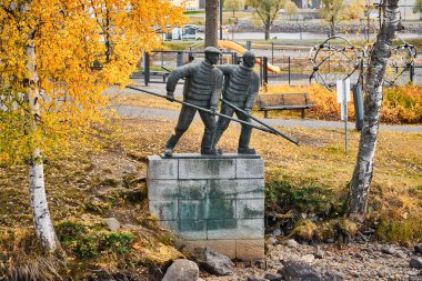 Joensuu, Finland - October 3, 2019: Sculpture 