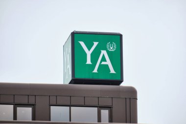 Joensuu, Finland - March 13 2020: The logo of pharmacy Yliopiston apteekki