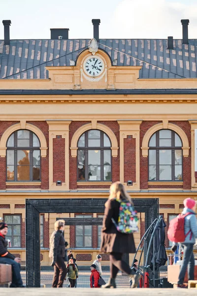 Joensuu Finlandia Września 2019 Widok Muzeum Sztuki Przez Rynek — Zdjęcie stockowe