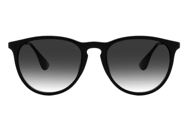 Schwarze Sonnenbrille Mit Schwarzer Verlaufslinse Isoliert Auf Weißem Hintergrund — Stockfoto