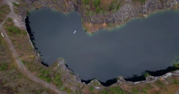 Luftaufnahme Des Ruskeala Parks Republik Karelien Russland — Stockvideo