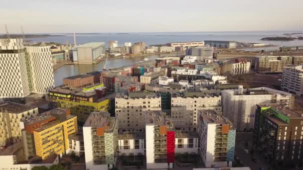 Хельсинки Финляндия Июня 2018 Года Вид Воздуха Новый Район Хельсинки — стоковое видео