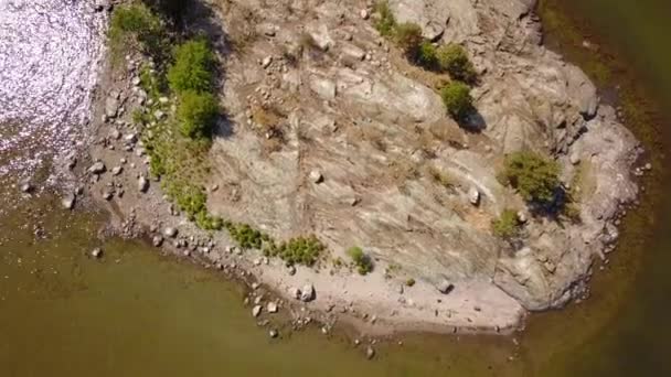Luftaufnahme Der Insel Der Ostsee Die Natur Finnlands Die Kamera — Stockvideo