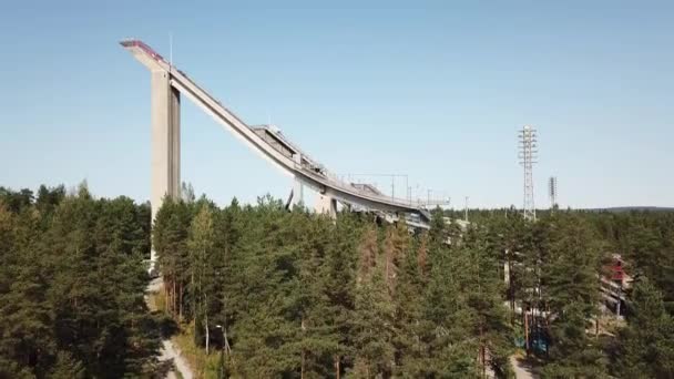 Lahti Finlandia Agosto 2020 Veduta Aerea Del Salto Con Gli — Video Stock