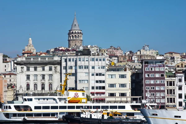 Bir gün istanbul'da Galata bölgesi — Stok fotoğraf