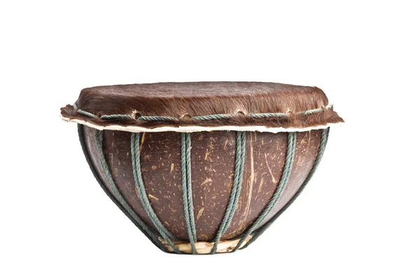 African drum isolated on white background — Stock Photo, Image