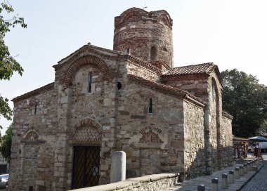 Old Town Nessebar Bulgar siyah deniz kenarı.