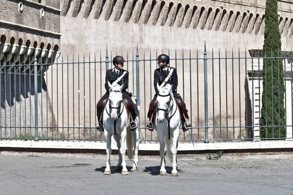 Two policemen on horseback department — Stock Photo, Image